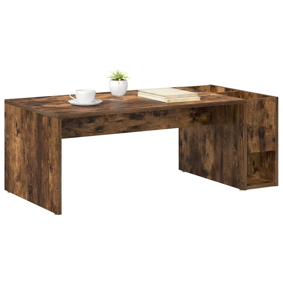 Table basse Chêne fumé 101,5 x 50 x 37 cm Bois d'ingénierie - 3