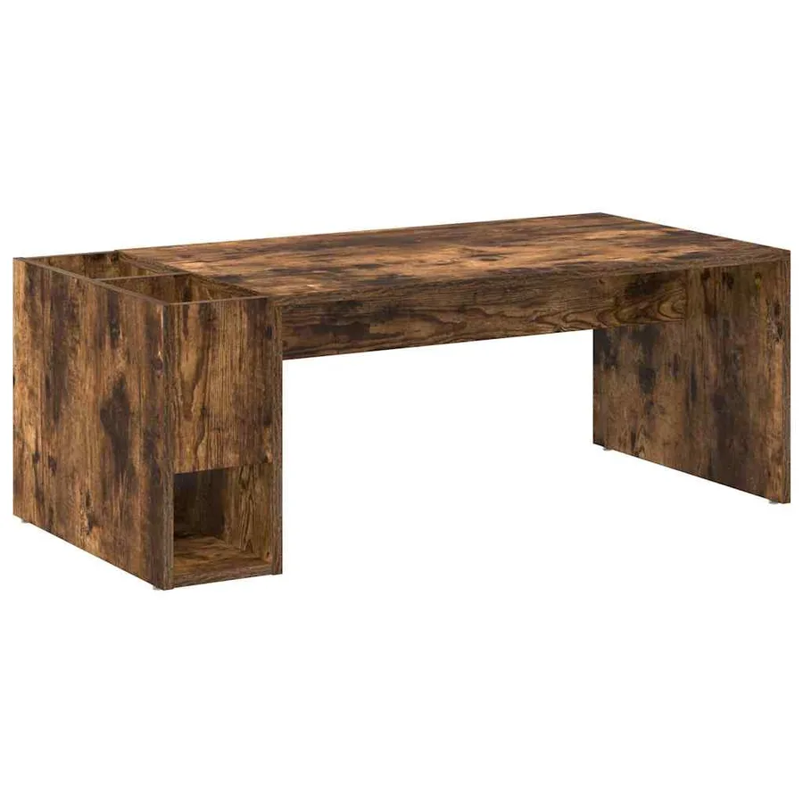 Table basse Chêne fumé 101,5 x 50 x 37 cm Bois d'ingénierie - 7