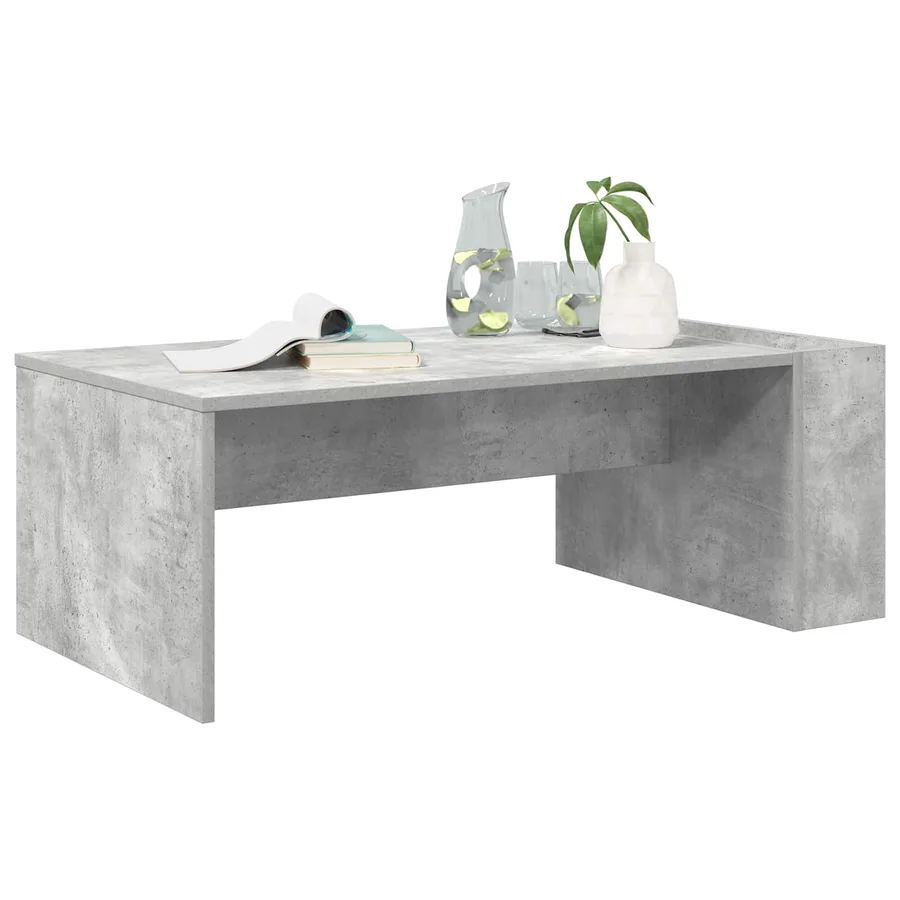 Table basse Gris béton 95 x 50 x 34 cm Bois d'ingénierie - 3
