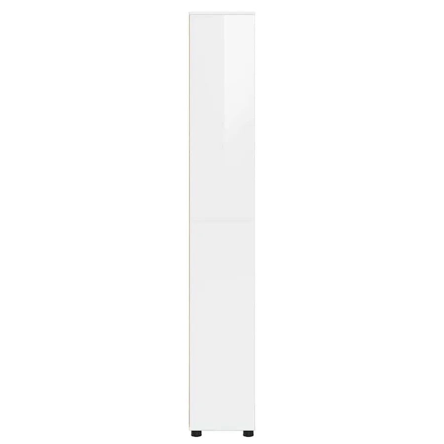 Cabinet de salle de bain Blanc brillant 30,5 x 30 x 195 cm - 7