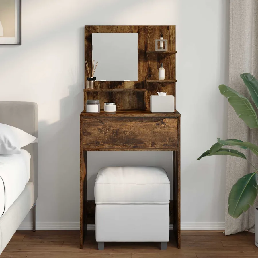 Tables de maquillage pour chambre Chêne fumé 80 x 39,6 x 135 cm - 4