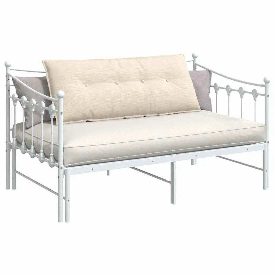 Coussin de Dos Crème 120 x 50 cm Tissu en velours côtelé - 3