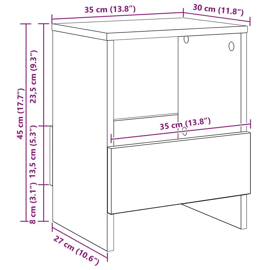 Étagère à magazines 2 pcs Chêne Sonoma 35 x 30 x 45 cm - 13