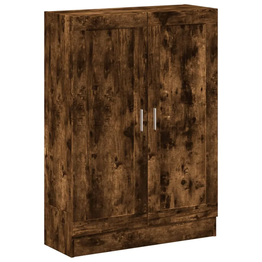 Bibliothèque chêne fumé 82,5x30,5x115 cm bois d'ingénierie - 2