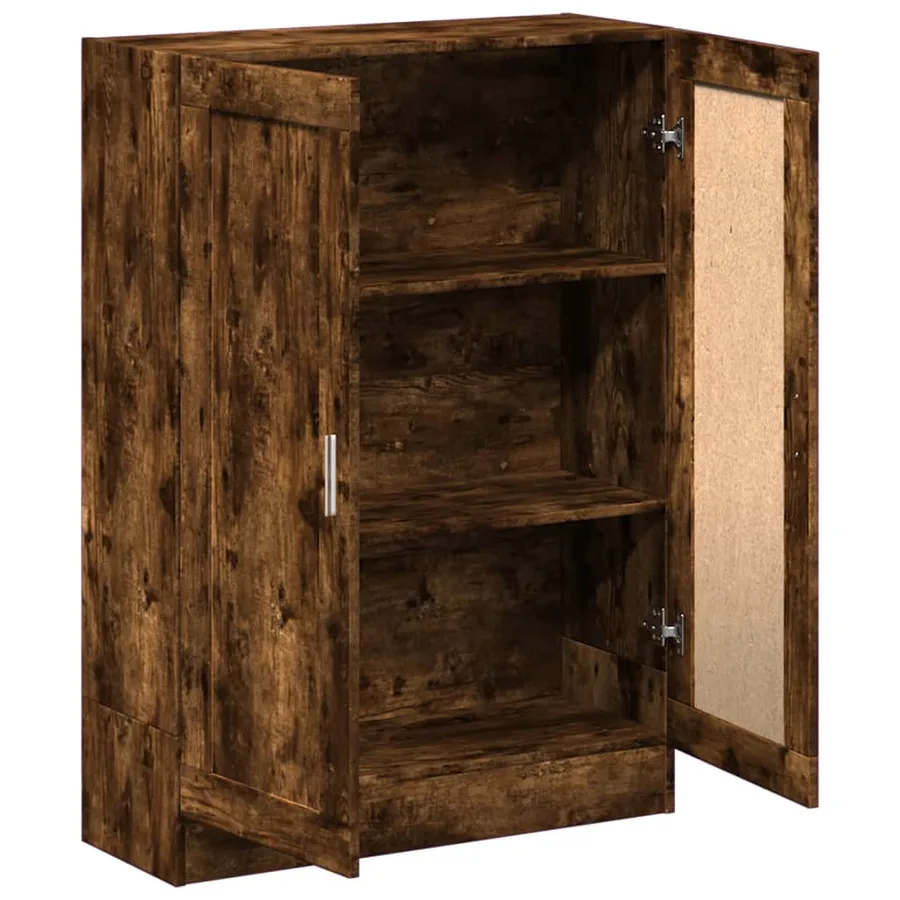 Bibliothèque chêne fumé 82,5x30,5x115 cm bois d'ingénierie - 4