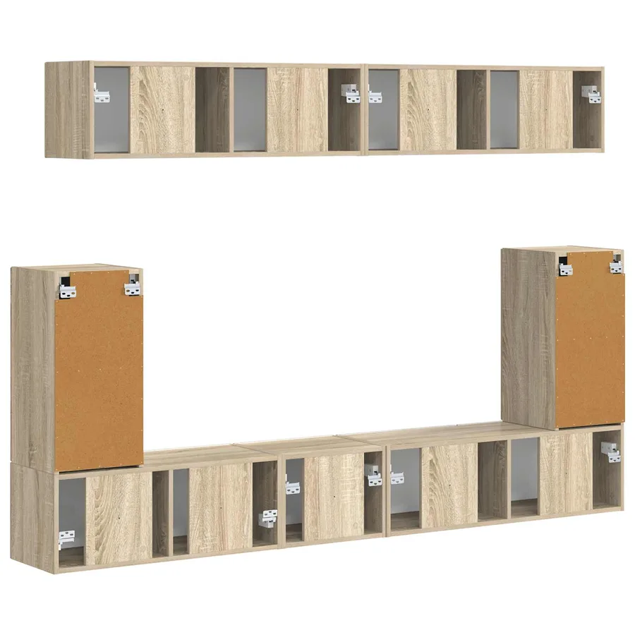 Ensemble meuble TV 5 pcs Chêne Sonoma Bois d'ingénierie - 10