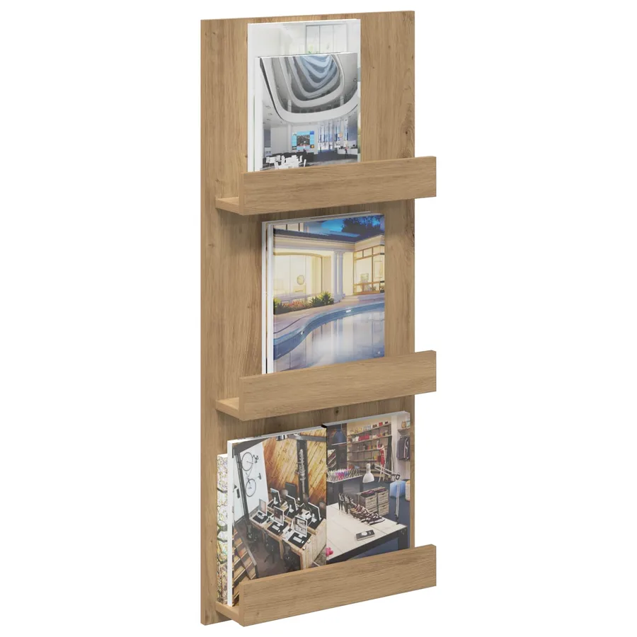 Étagère à magazines Chêne artisanal 43 x 11 x 102 cm - 3