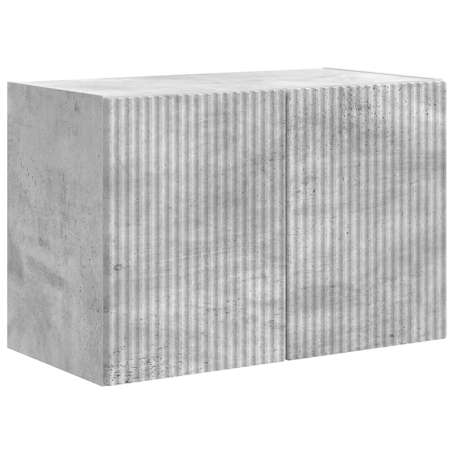 Meuble TV mural Gris béton 59,5 x 31 x 40 cm Bois d'ingénierie - 2