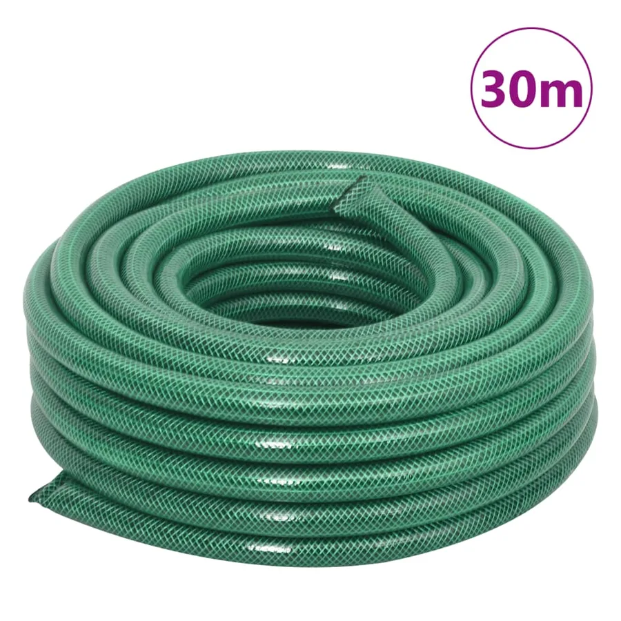 Tuyau d'arrosage avec jeu de raccords vert 0,75" 30 m PVC - 11