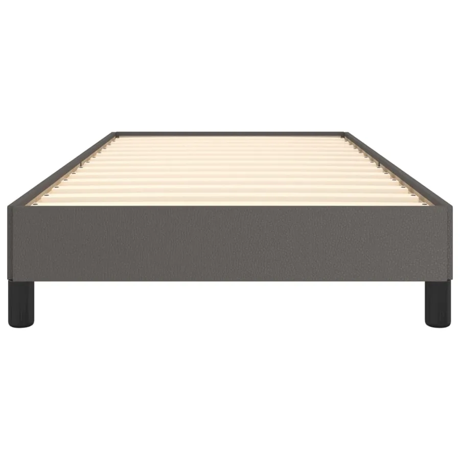 Cadre de lit sans matelas gris 100x200 cm similicuir - 5