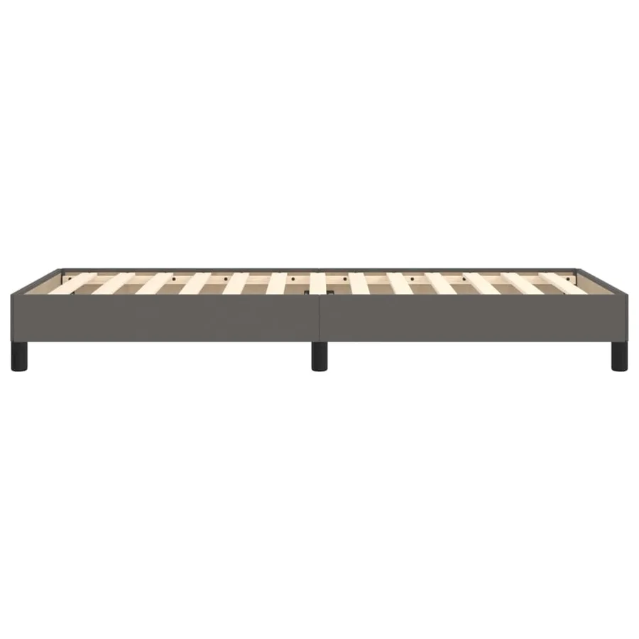 Cadre de lit sans matelas gris 100x200 cm similicuir - 6