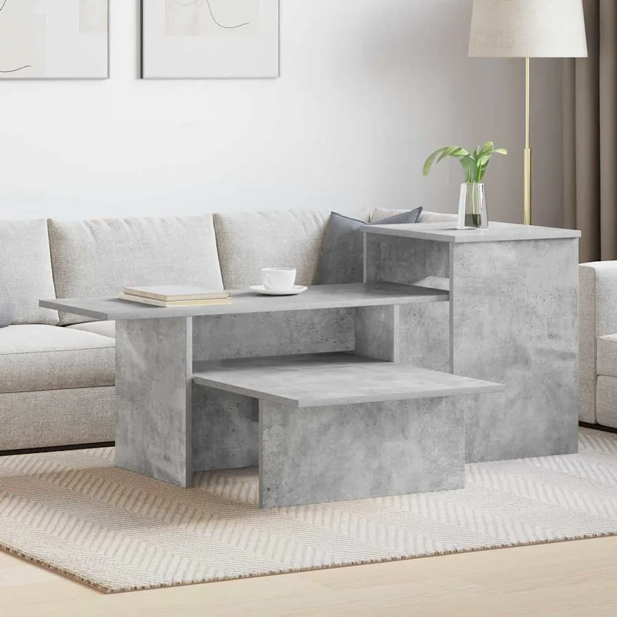 Table console Gris béton 91,5 x 35 x 38,5 cm Bois d'ingénierie