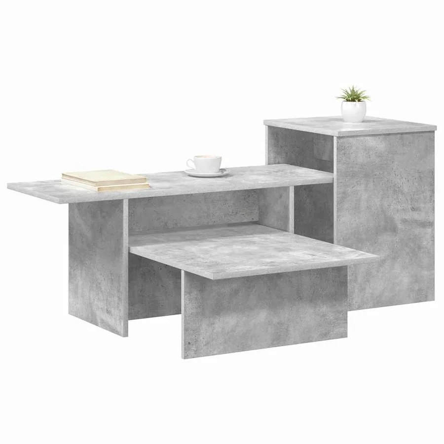 Table console Gris béton 91,5 x 35 x 38,5 cm Bois d'ingénierie - 3