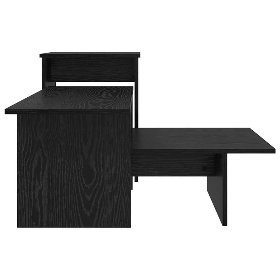 Table console Chêne noir 91,5 x 35 x 38,5 cm Bois d'ingénierie - 6