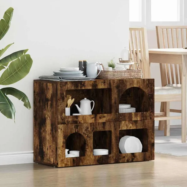 Buffet ELST Chêne fumé 80,5 x 35 x 59 cm Bois d'ingénierie