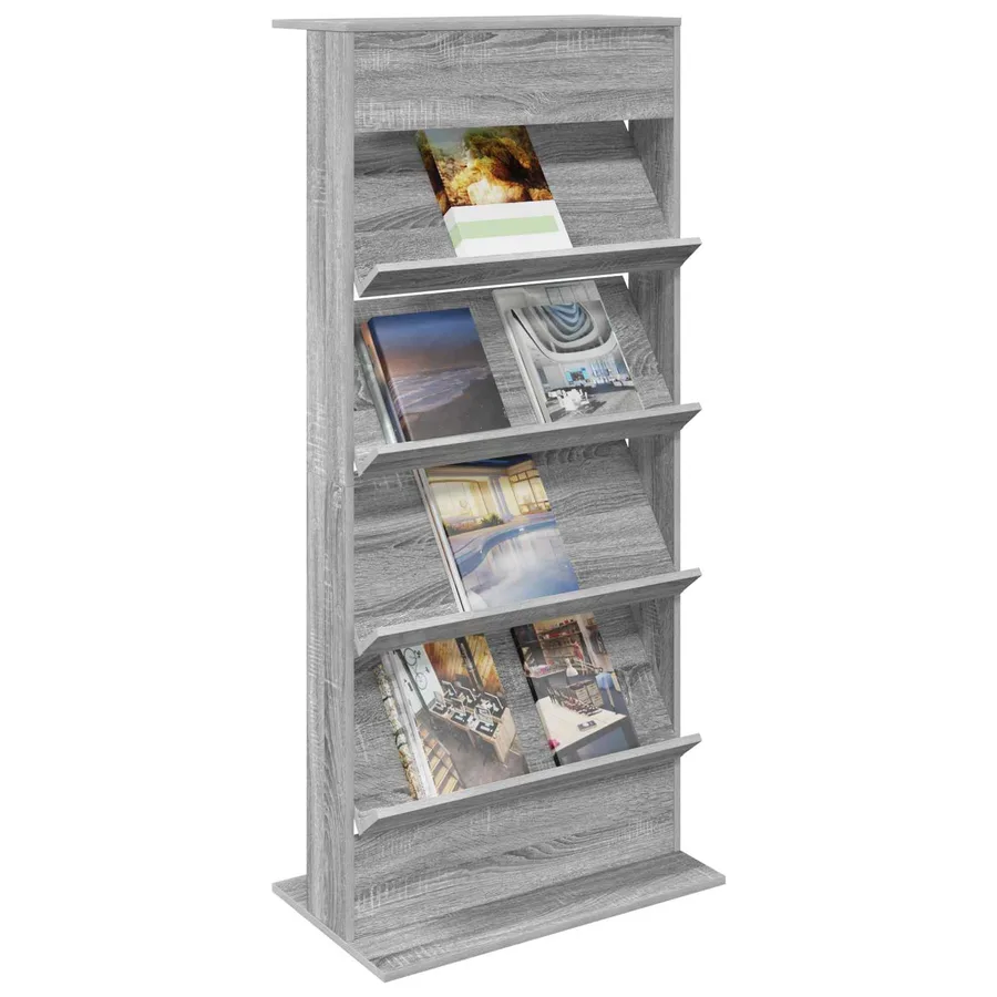 Étagère à magazines avec étagère Gris Sonoma 70 x 41 x 156 cm - 3