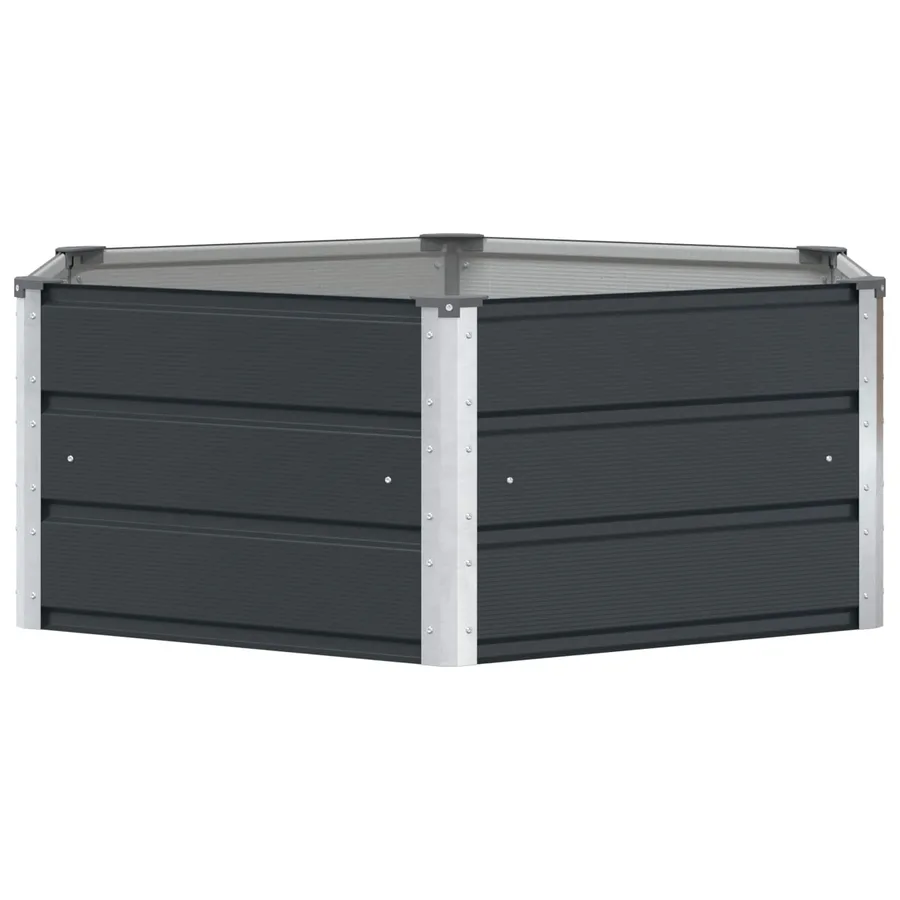Jardinière Anthracite 129 x 129 x 45 cm Acier - 2