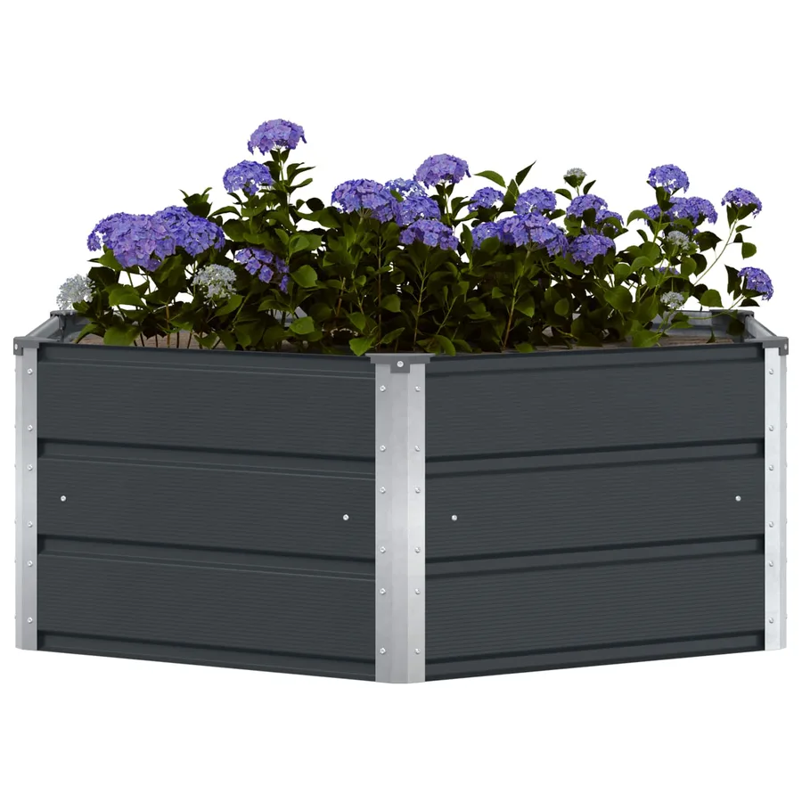 Jardinière Anthracite 129 x 129 x 45 cm Acier - 3