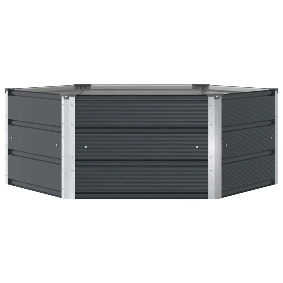 Jardinière Anthracite 129 x 129 x 45 cm Acier - 4