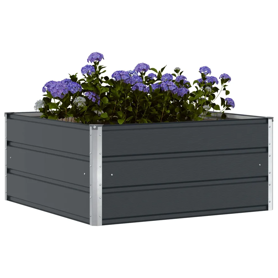 Jardinière Anthracite 100 x 100 x 45 cm Acier - 3