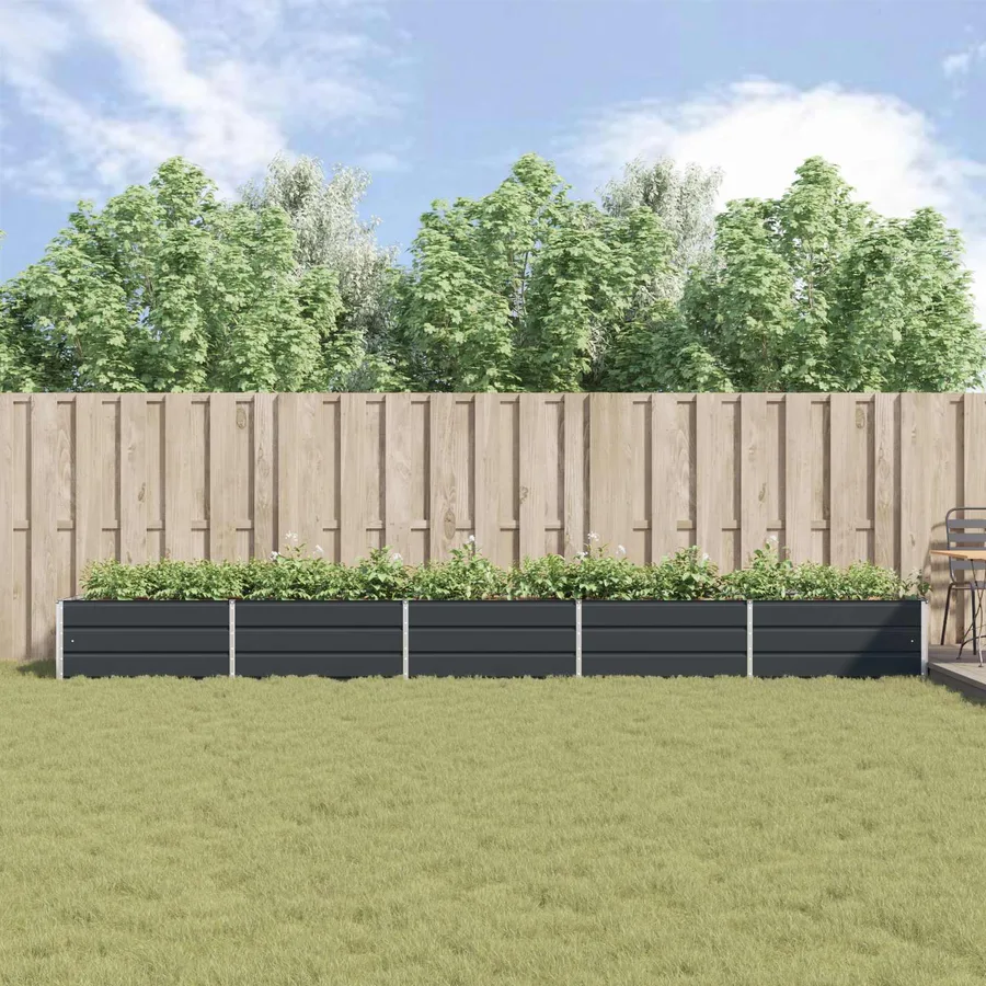 Jardinière Anthracite 480 x 100 x 45 cm Acier galvanisé - 4
