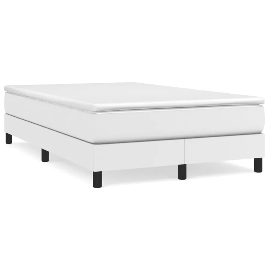 Sommier à lattes de lit avec matelas Blanc 120x200cm Similicuir - 2