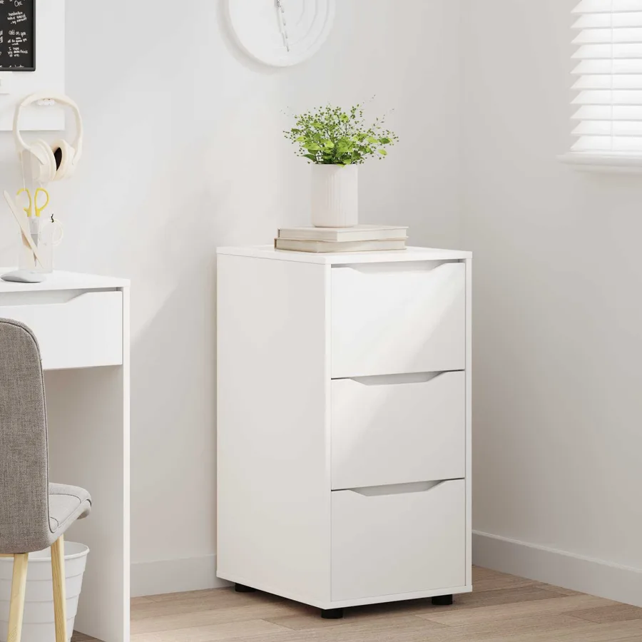 Armoire de rangement Blanc 40 x 48 x 81 cm Bois d'ingénierie - 5