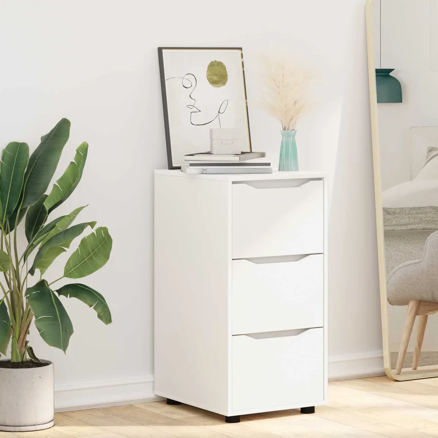 Armoire de rangement Blanc 40 x 48 x 81 cm Bois d'ingénierie - 6