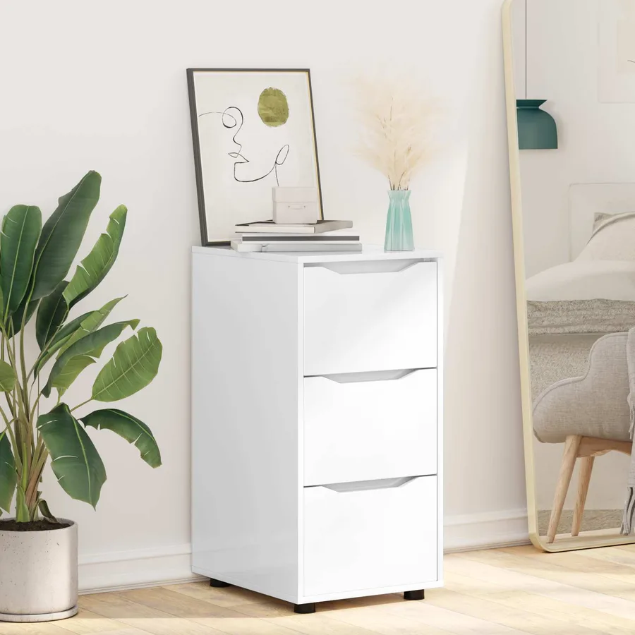 Armoire de rangement Blanc brillant 40 x 48 x 81 cm - 5