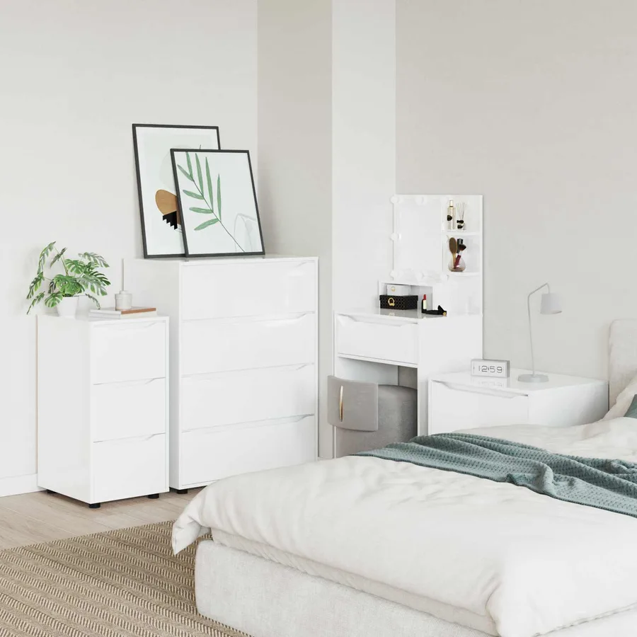 Armoire de rangement Blanc brillant 40 x 48 x 81 cm - 6