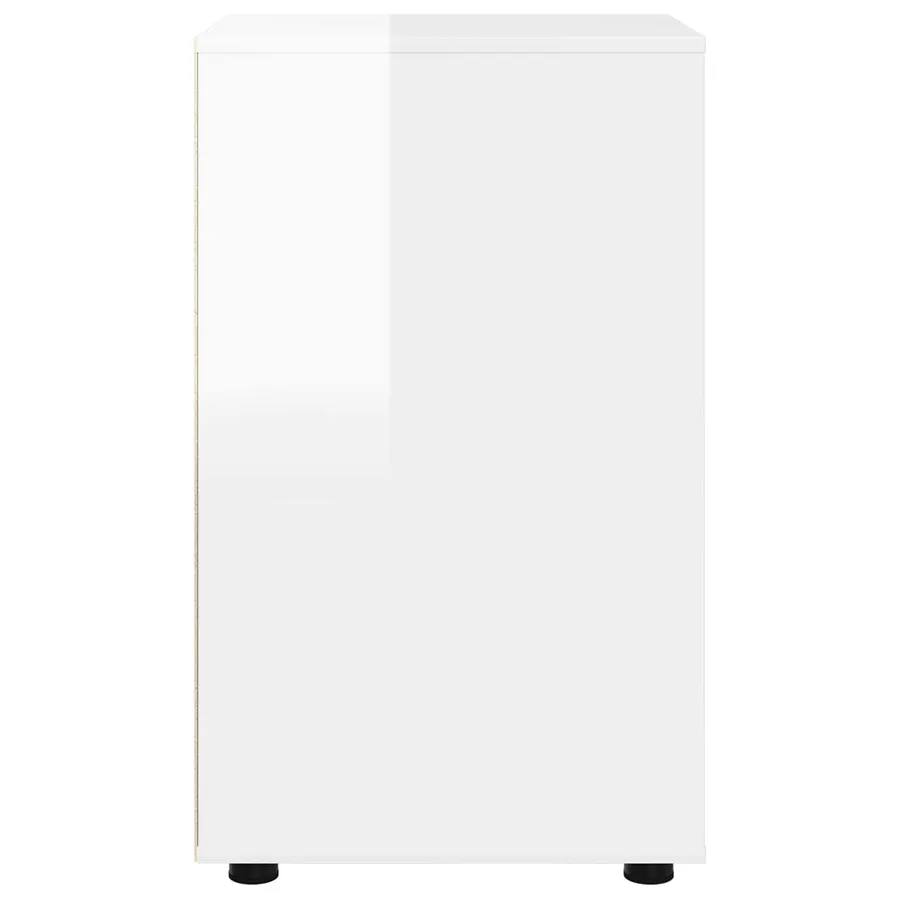 Armoire de rangement Blanc brillant 40 x 48 x 81 cm - 9