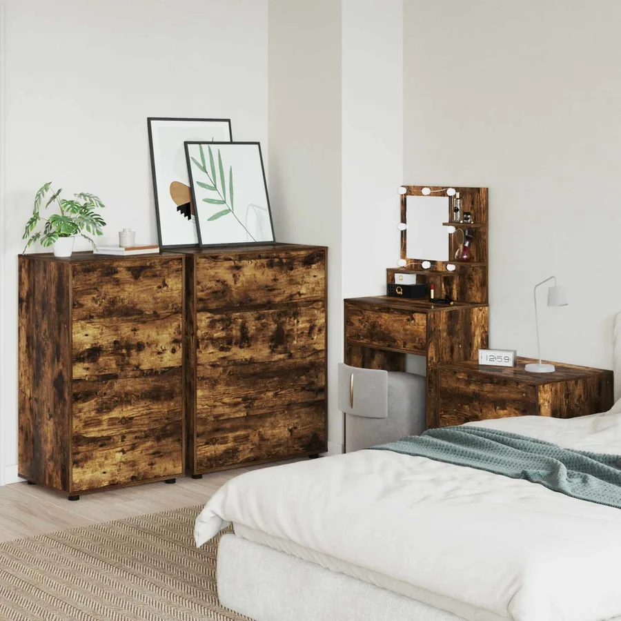 Armoires de rangement Chêne fumé 60 x 48 x 105 cm - 4