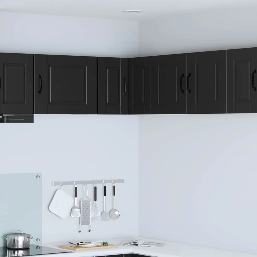 Cabinet d'angle mural PORTO Noir 57 x 57 x 40 cm