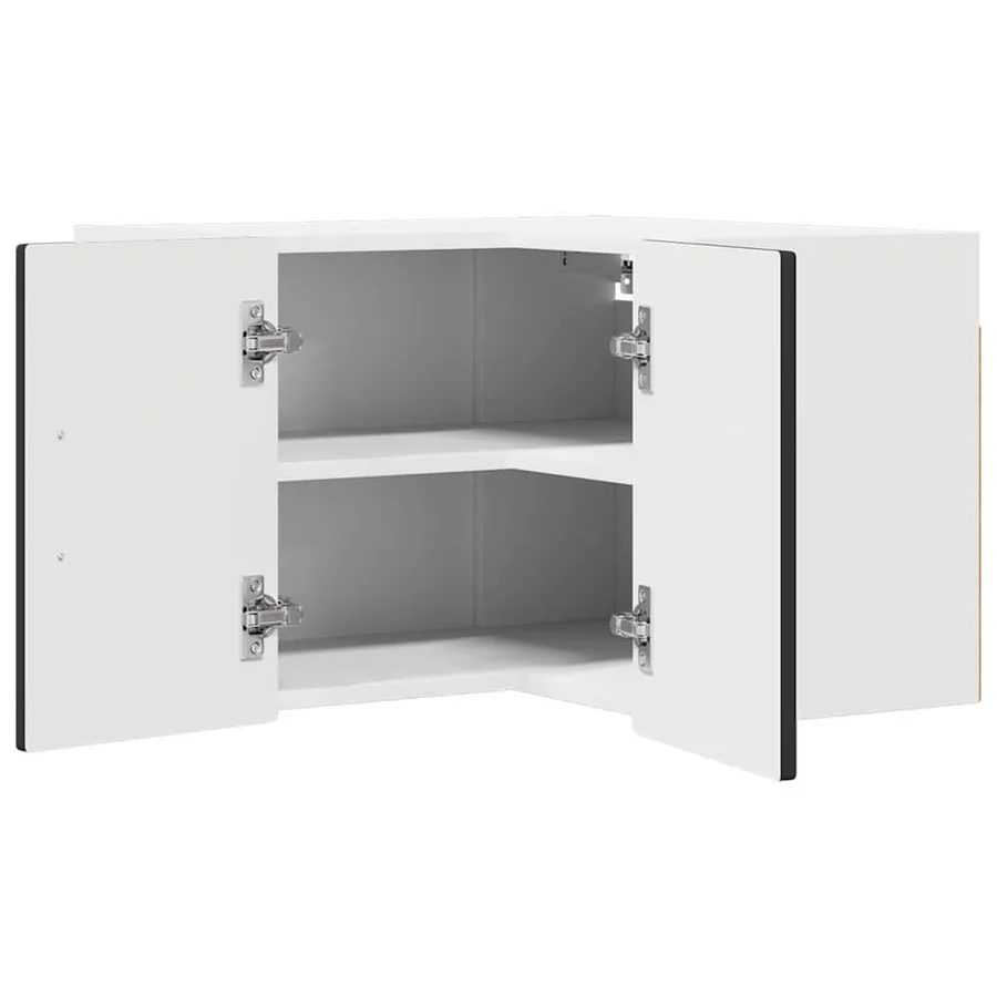 Cabinet d'angle mural PORTO Noir 57 x 57 x 40 cm - 5