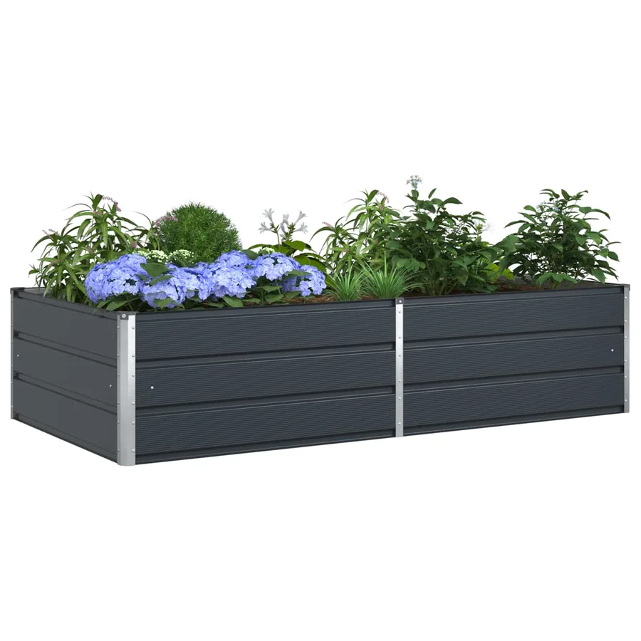 Jardinière Anthracite 195 x 100 x 45 cm Acier galvanisé - 3