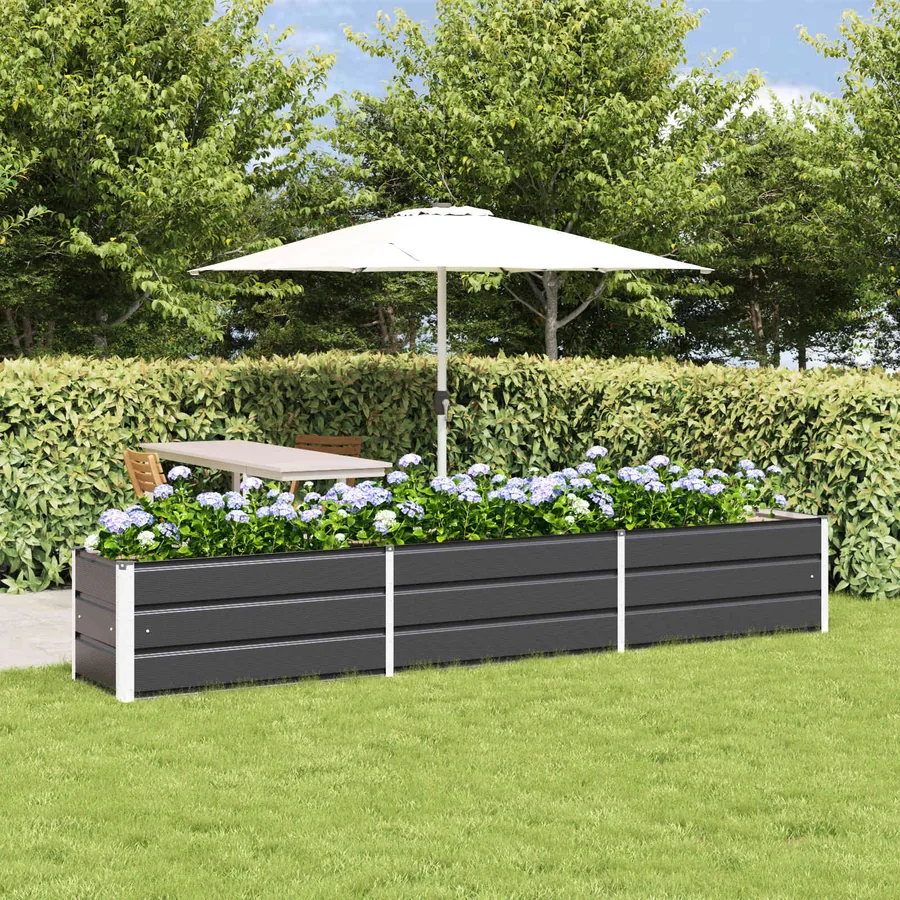 Jardinière Anthracite 290 x 50 x 45 cm Acier galvanisé
