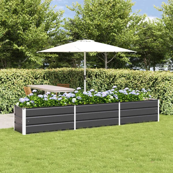 Jardinière Anthracite 290 x 50 x 45 cm Acier galvanisé
