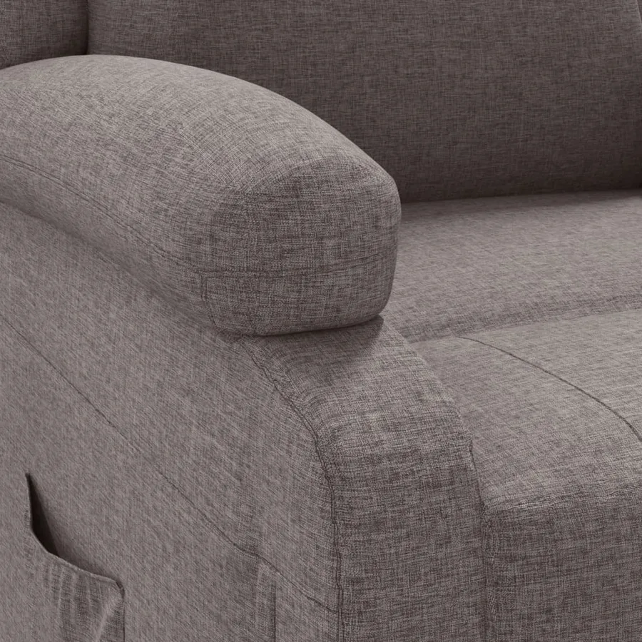 Fauteuil inclinable électrique Taupe Tissu - 8