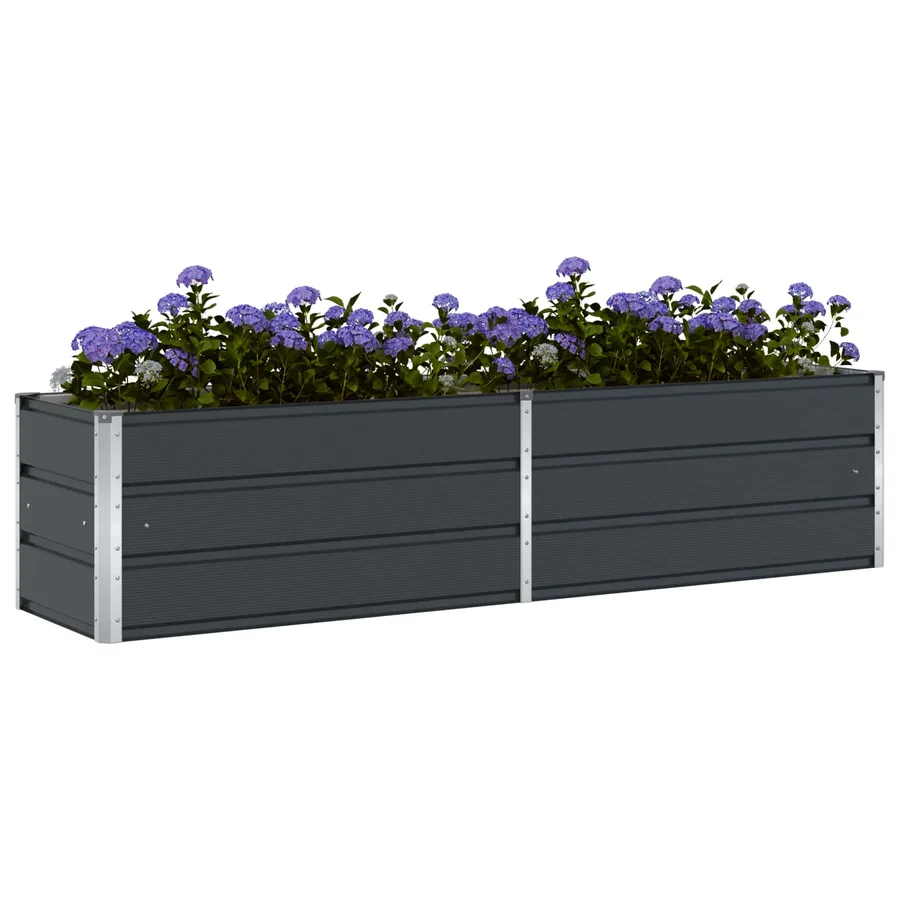 Jardinière Anthracite 195 x 50 x 45 cm Acier galvanisé - 3