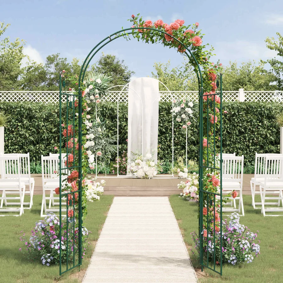 Arche de jardin Uni Vert 115 x 37 x 226 cm - 4