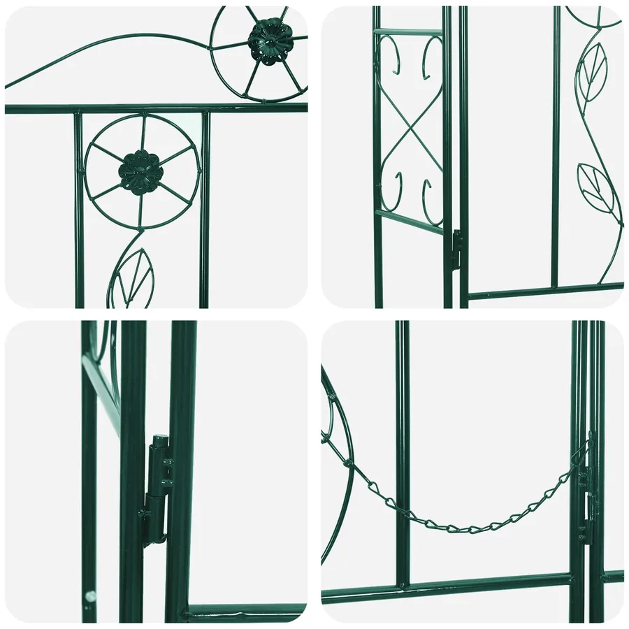 Arche de jardin Uni Vert 115 x 37 x 226 cm - 9