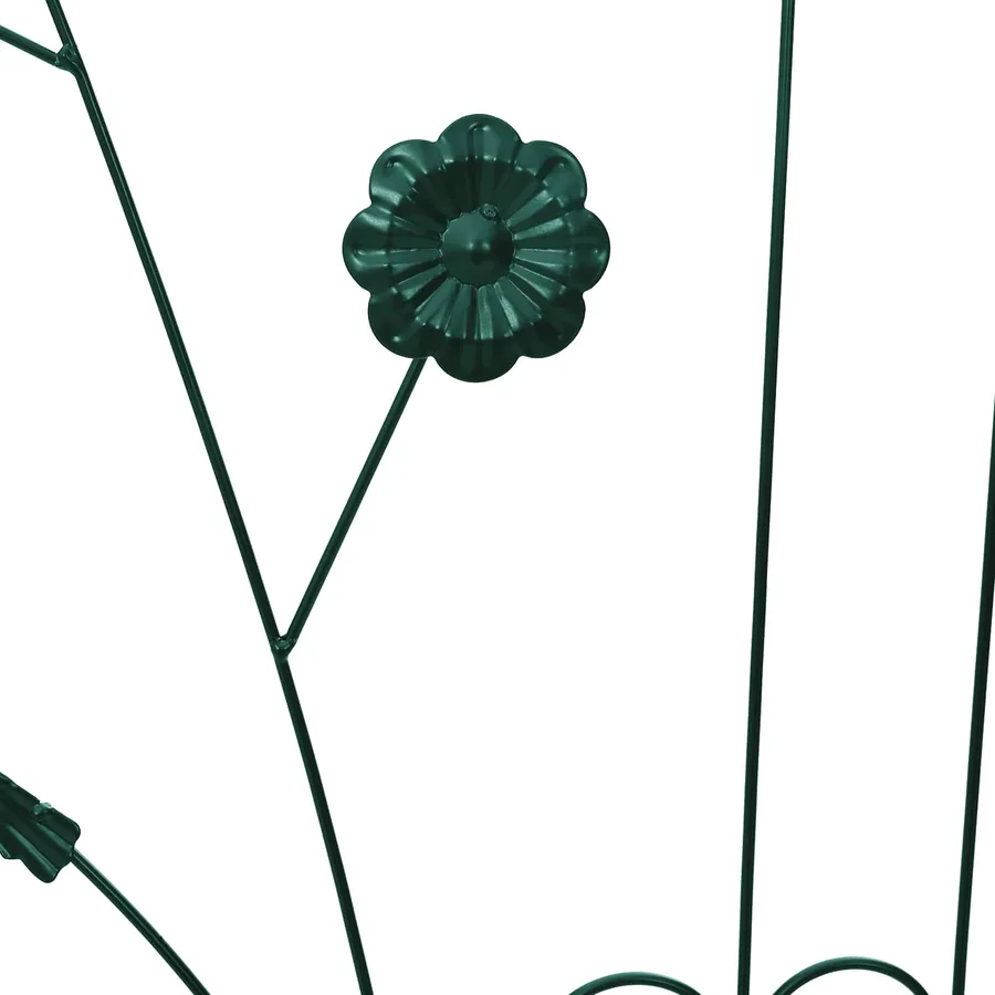 Clôture de jardin 3 pcs Vert 110 x 40 cm Acier - 8