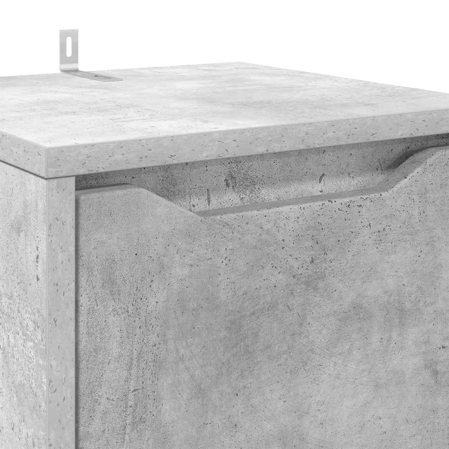 Cabinet de salle de bain Gris béton 30,5 x 30 x 101 cm - 11