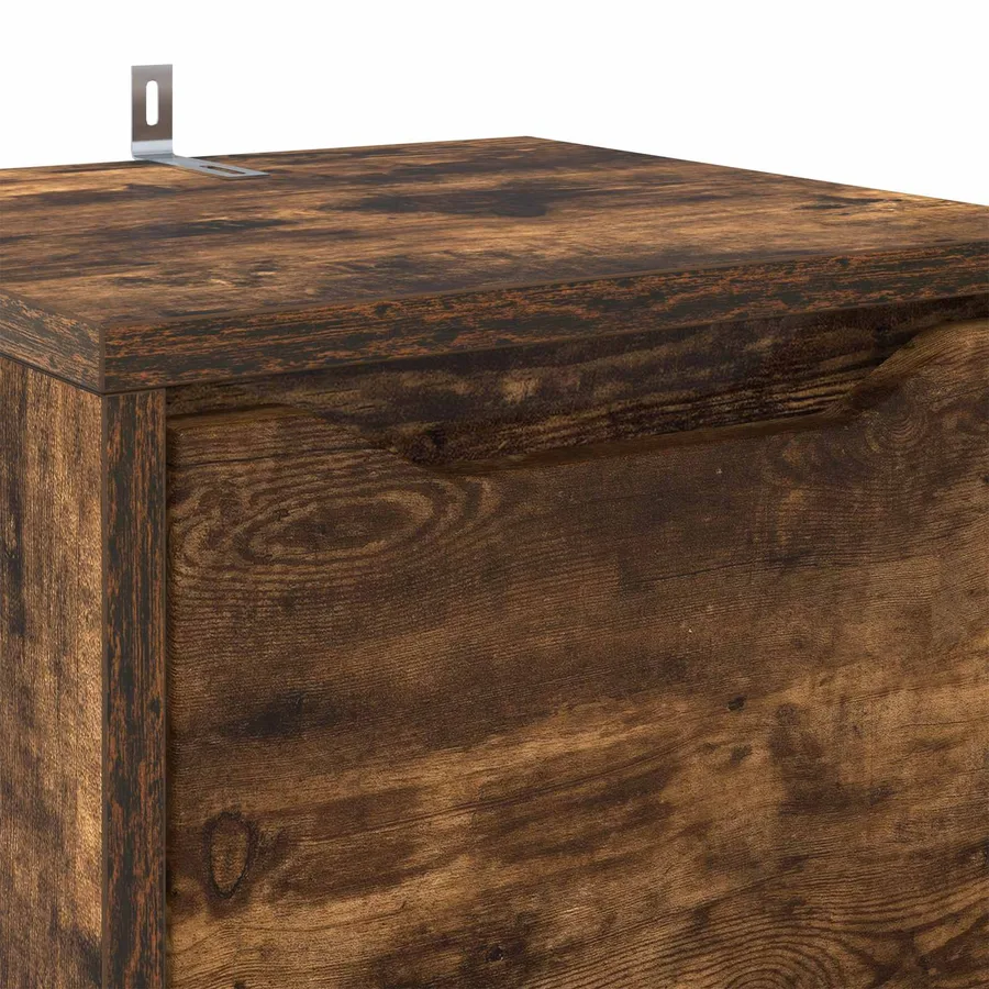 Cabinet de salle de bain Chêne fumé 30,5 x 30 x 101 cm - 11