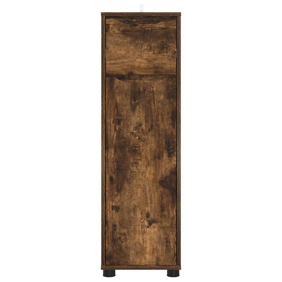 Cabinet de salle de bain Chêne fumé 30,5 x 30 x 101 cm - 6