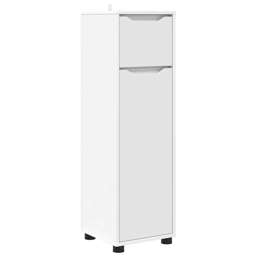Cabinet de salle de bain avec tiroir Blanc 30,5 x 30 x 101 cm - 2