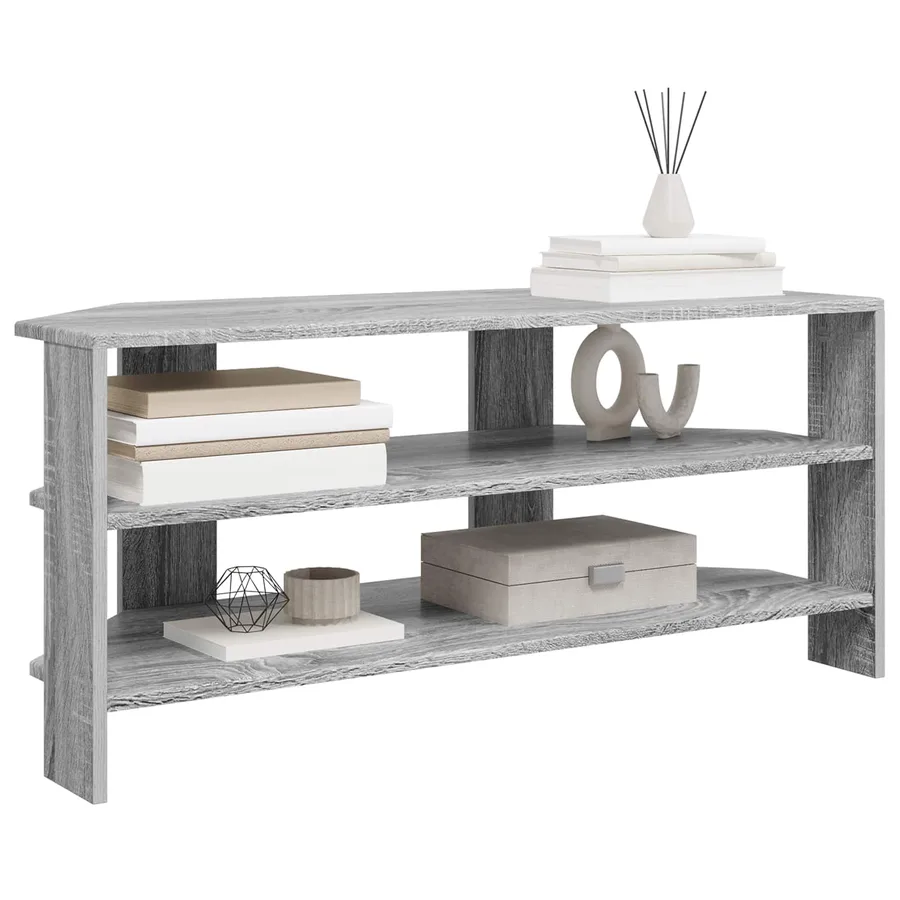 MeubleTVd'Angle Gris Sonoma 102x40,5x45cm Bois d'ingénierie - 3