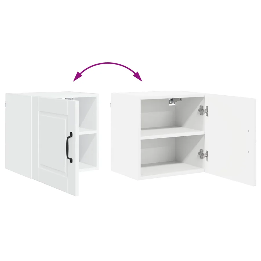 Meuble mural PORTO 2 pcs Blanc brillant 40 x 31 x 40 cm - 12