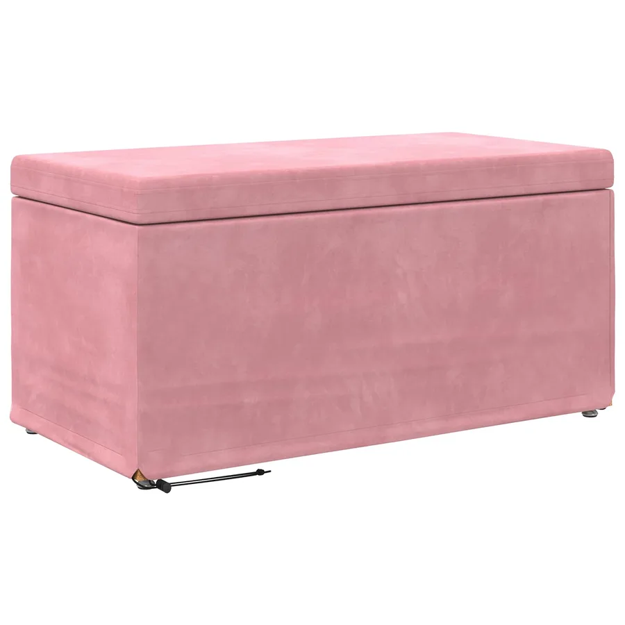 Tabouret Rose 81 x 41 x 40 cm Velours et Bois Composite - 2