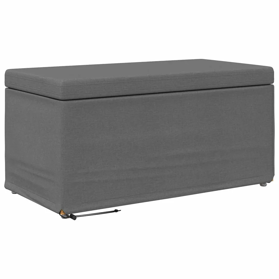 Tabouret Gris foncé 81 x 41 x 40 cm Tissu et bois stratifié - 2